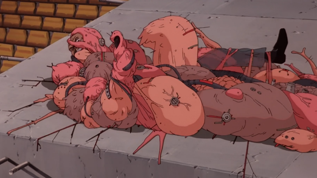 colonel from akira covered in tetsuo's arm mutation