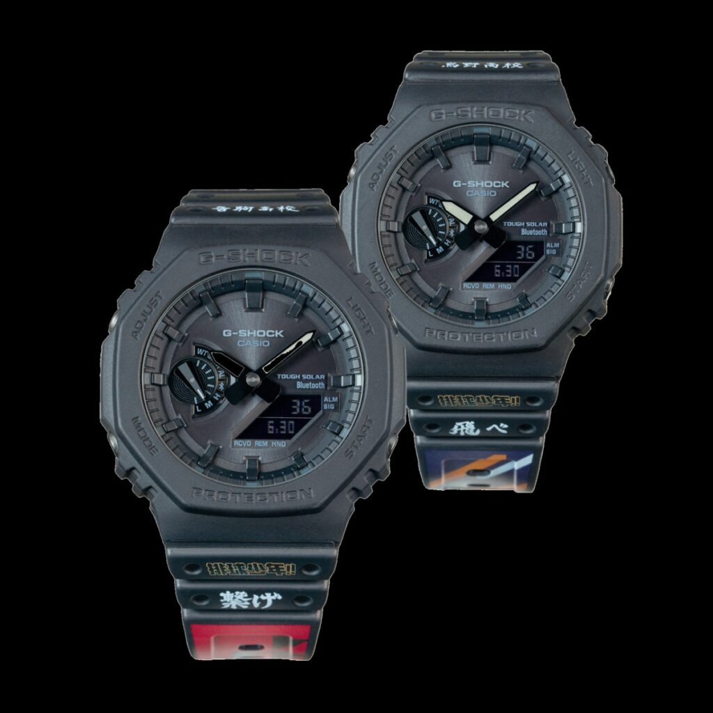 casio haikyu watch - nekoma and karasuno watch faces