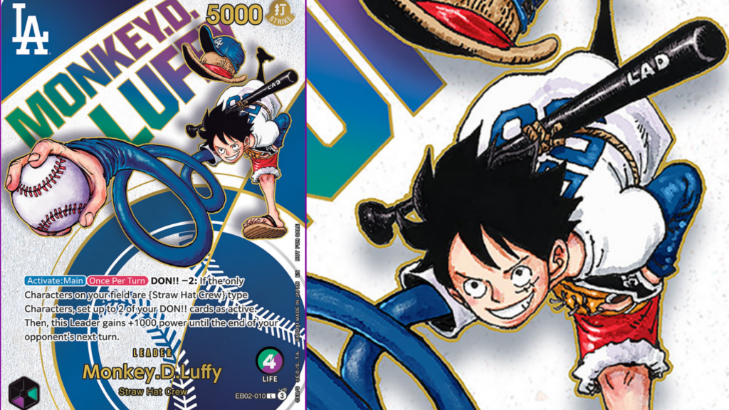 Featured Image: Limited Edition One Piece Card Featuring Luffy in Dodgers Uniform to Be Distributed at Dodger Stadium on July 3