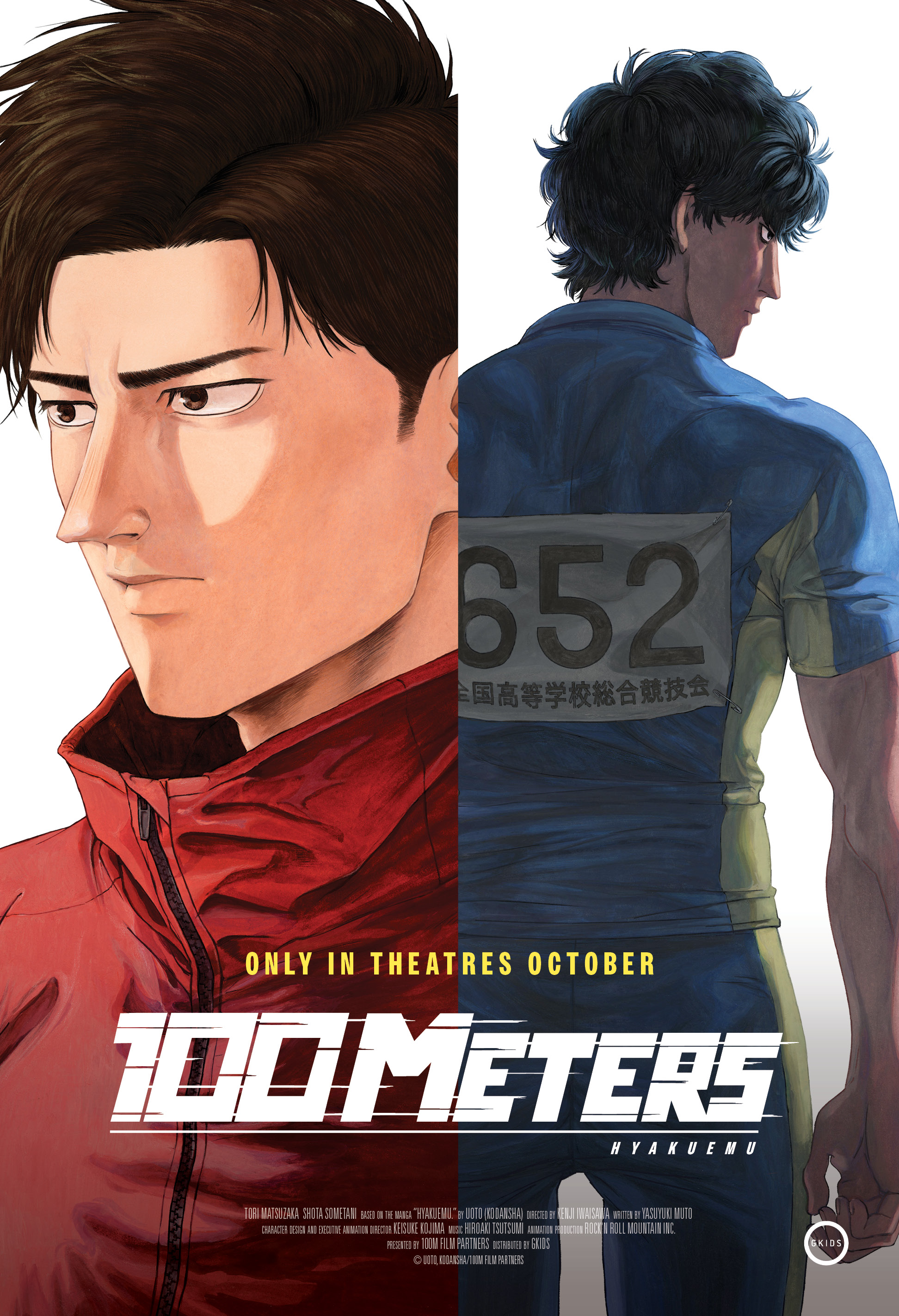 100 meters anime visual