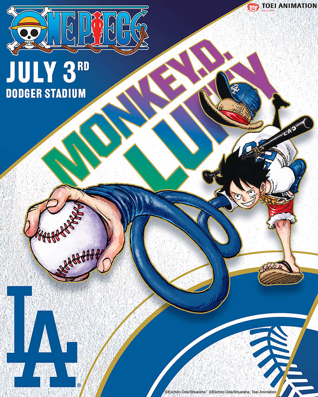 ONE PIECE x Los Angeles Dodgers - July 3 ONE PIECE Night Collaboration Visual