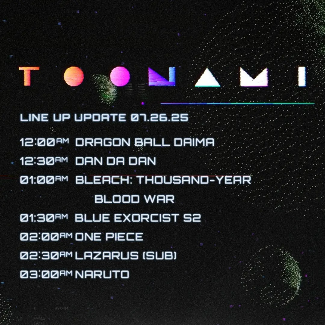 toonami schedule revealing dan da dan debut