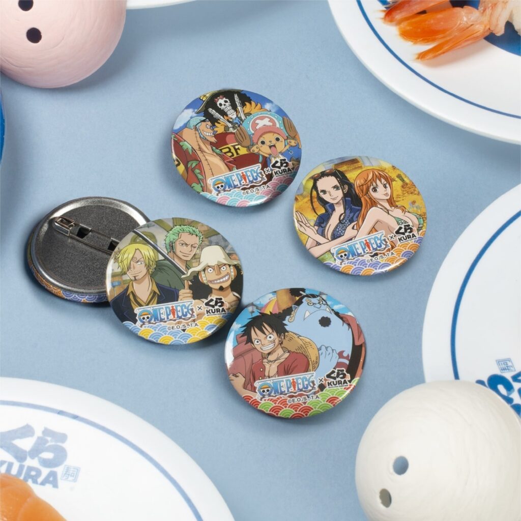 one piece collaboration goods for kura sushi campaign