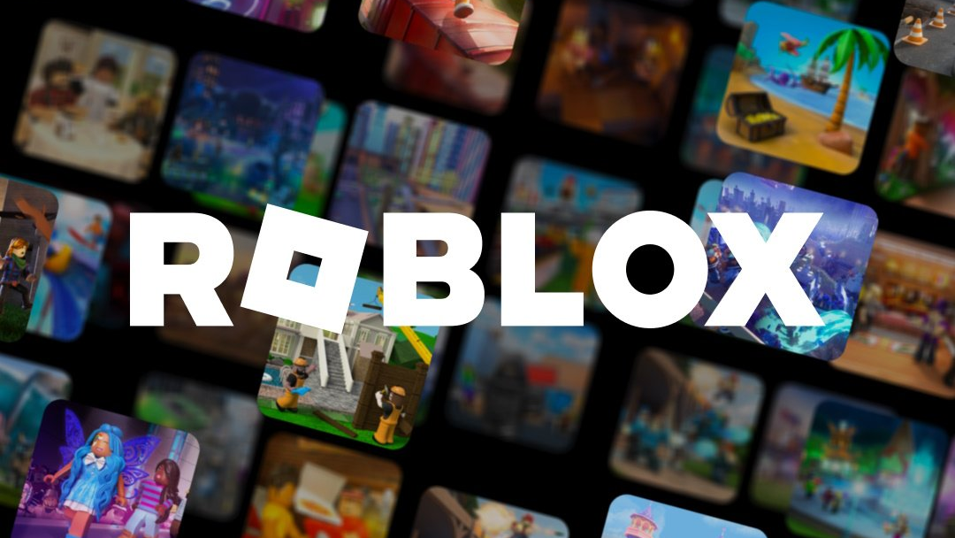 roblox logo in front of roblox games
