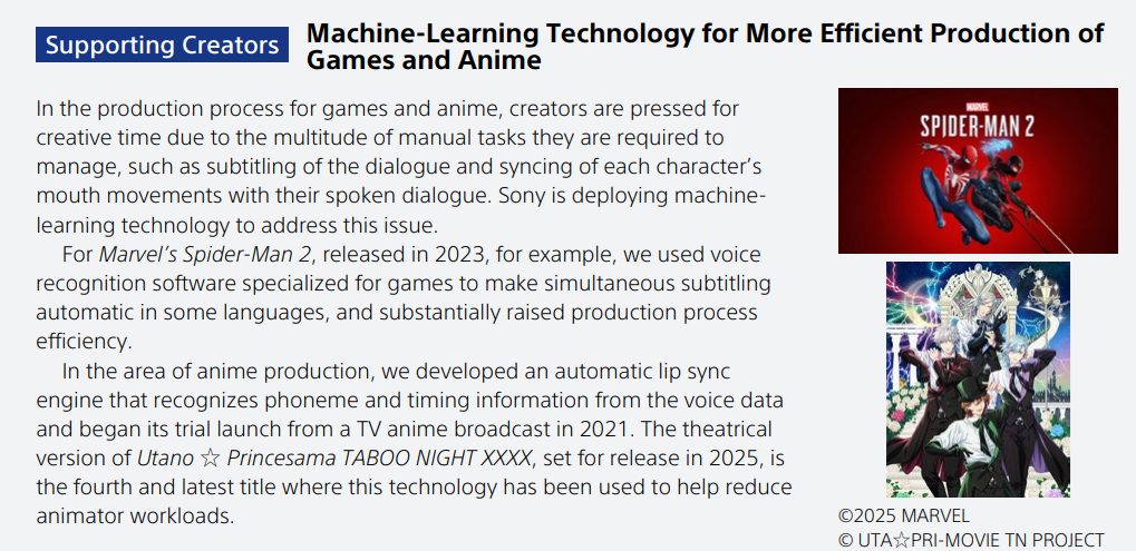 sony using machine learning to automate lip flaps correction and generation in anime by matching mouth movements to dialogue