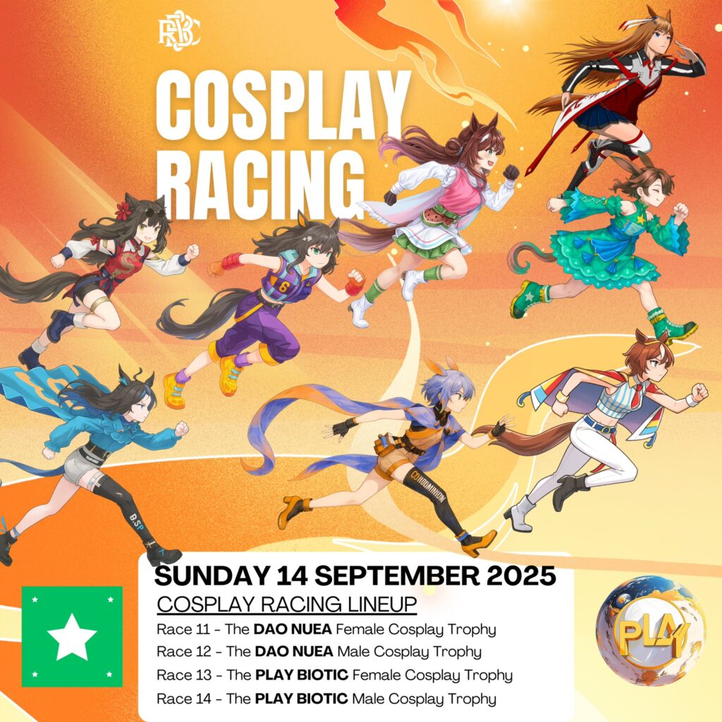 Umamusume cosplay race flyer