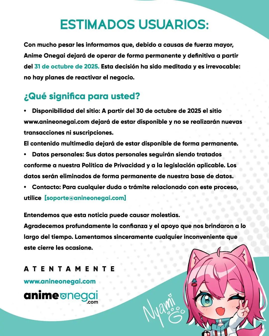 Anime Onegai Release