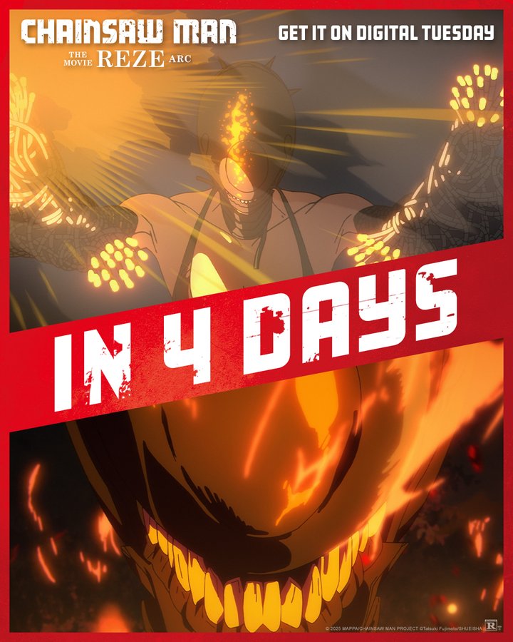 Chainsaw Man – The Movie: Reze Arc digital release flyer