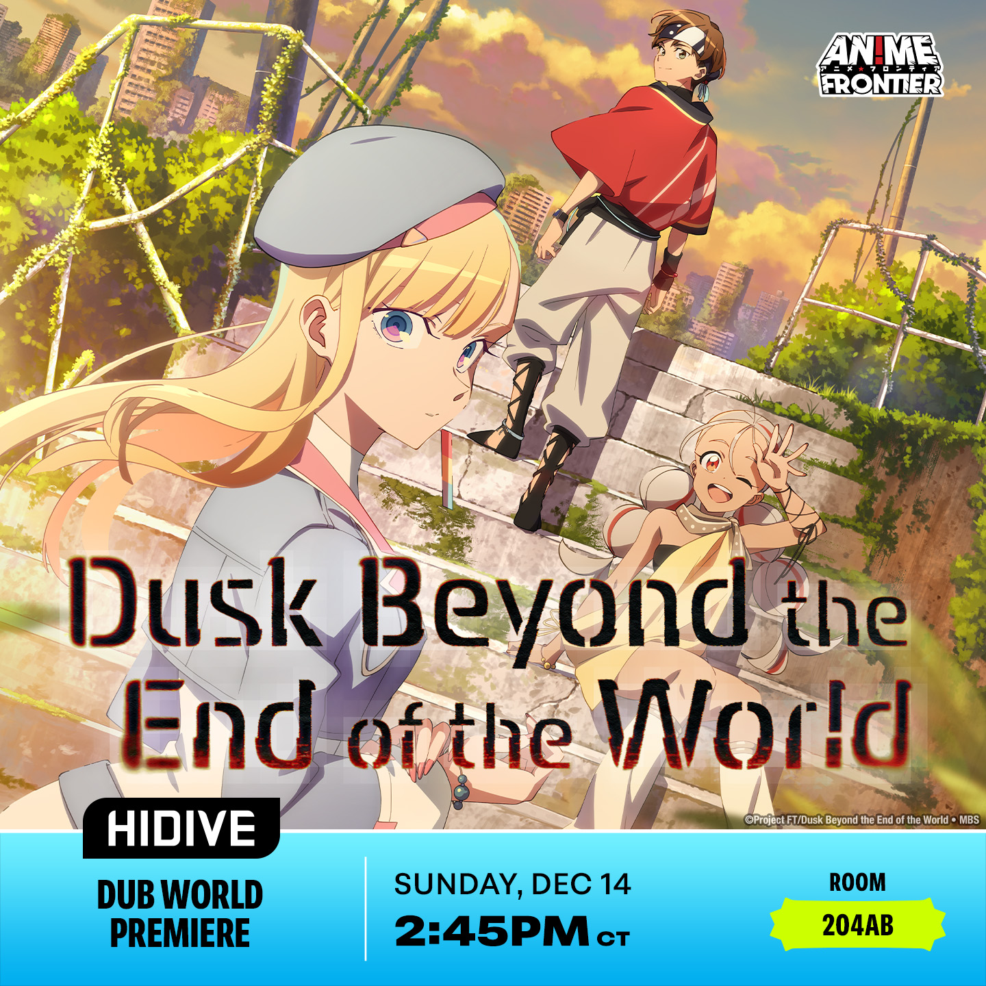 dusk beyond the end of the world english dub premiere at anime frontier poster