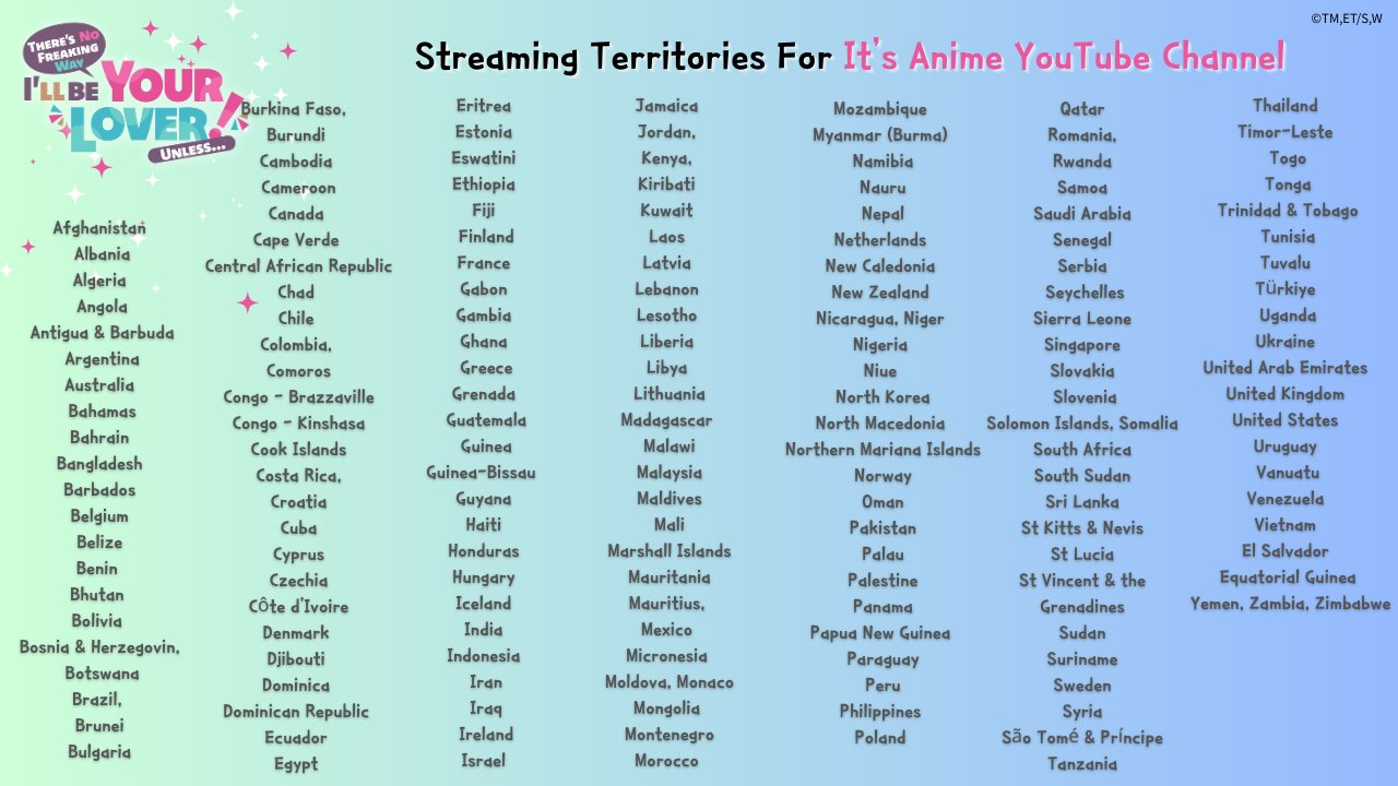 there's no freaking way i'll be your lover! unless... sequel country availability